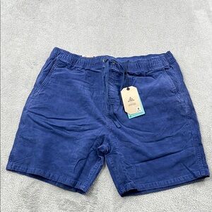 NEW Prana XXL Men's Canyon Camp Short Rich Sapphire Blue Organic Cotton Corduroy
